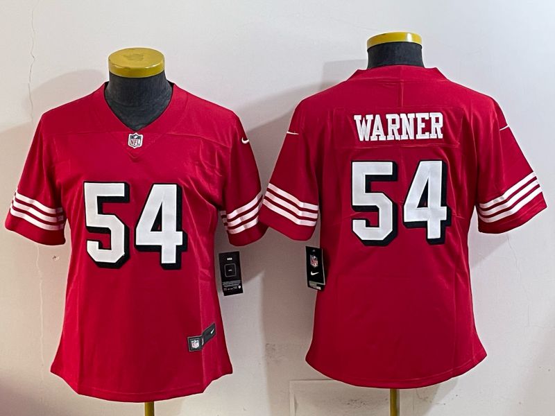 Youth 2025 San Francisco 49ers #54 Warner Red Nike Limited NFL Jersey style 001->youth nfl jersey->Youth Jersey